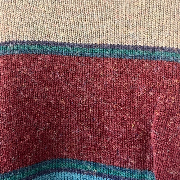 Cropped striped vintage wool sweater - Picture 3 of 6